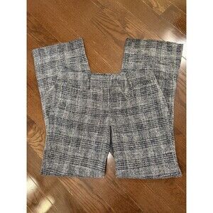 7th Avenue Plaid Dress Pants Women’s Size 8 Black Gray Career Work